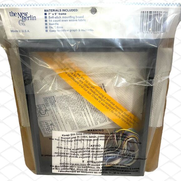 The New Berlin Co. Counted Cross Stitch Kit #2495 Pitcher with Pansies 7” x 9” - Picture 2 of 6